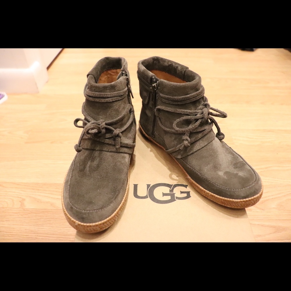 UGG Reid Moccasin Size 6 Grey Suede